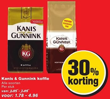Aanbiedingen Kanis + gunnink koffie - Kanis Gunnink - Geldig van 10/08/2016 tot 16/08/2016 bij Hoogvliet
