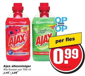 Aanbiedingen Ajax allesreiniger - Ajax - Geldig van 10/08/2016 tot 16/08/2016 bij Hoogvliet