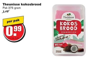 Aanbiedingen Theunisse kokosbrood - Theunisse - Geldig van 10/08/2016 tot 16/08/2016 bij Hoogvliet