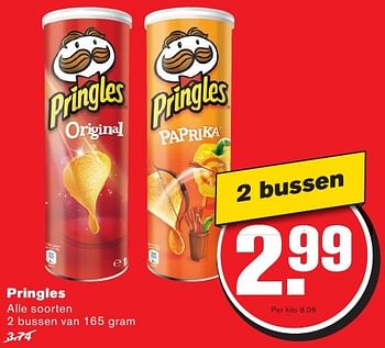 Aanbiedingen Pringles - Pringles - Geldig van 10/08/2016 tot 16/08/2016 bij Hoogvliet