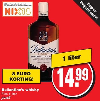 Aanbiedingen Ballantine`s whisky - Ballantine's - Geldig van 10/08/2016 tot 16/08/2016 bij Hoogvliet