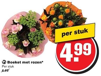 Aanbiedingen Boeket met rozen - Huismerk - Hoogvliet - Geldig van 10/08/2016 tot 16/08/2016 bij Hoogvliet