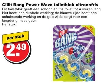 Aanbiedingen Cillit bang power wave toiletblok citroenfris - Cillit Bang - Geldig van 10/08/2016 tot 16/08/2016 bij Hoogvliet