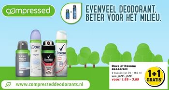 Aanbiedingen Dove of rexona deodorant - Dove - Geldig van 10/08/2016 tot 16/08/2016 bij Hoogvliet