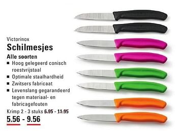 Aanbiedingen Schilmesjes - Victorinox - Geldig van 04/08/2016 tot 22/08/2016 bij Sligro