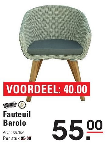 Aanbiedingen Fauteuil barolo - Sediamo - Geldig van 04/08/2016 tot 22/08/2016 bij Sligro