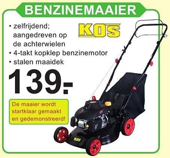 Aanbiedingen Kos benzinemaaier - Kos - Geldig van 15/08/2016 tot 04/09/2016 bij Van Cranenbroek