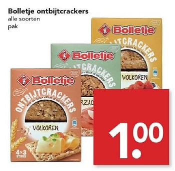 Aanbiedingen Bolletje ontbijtcrackers - Bolletje - Geldig van 14/08/2016 tot 20/08/2016 bij Deen Supermarkten