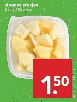 Aanbiedingen Ananas stukjes - Huismerk deen supermarkt - Geldig van 14/08/2016 tot 20/08/2016 bij Deen Supermarkten