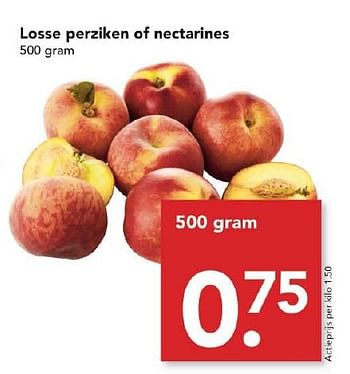 Aanbiedingen Losse perziken of nectarines - Huismerk deen supermarkt - Geldig van 14/08/2016 tot 20/08/2016 bij Deen Supermarkten