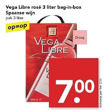 Aanbiedingen Vega libre rosé - Rosé wijnen - Geldig van 14/08/2016 tot 20/08/2016 bij Deen Supermarkten