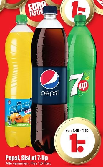 Aanbiedingen Pepsi, sisi of 7-up - The Coca Cola Company - Geldig van 14/08/2016 tot 20/08/2016 bij Lekker Doen