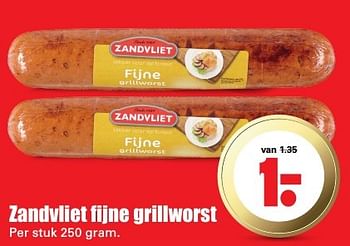 Aanbiedingen Zandvliet fijne grillworst - Zandvliet - Geldig van 14/08/2016 tot 20/08/2016 bij Lekker Doen