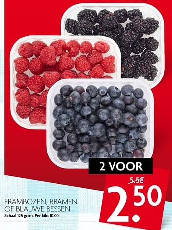 Aanbiedingen Frambozen, bramen of blauwe bessen - Huismerk - Deka Markt - Geldig van 14/08/2016 tot 20/08/2016 bij Deka Markt