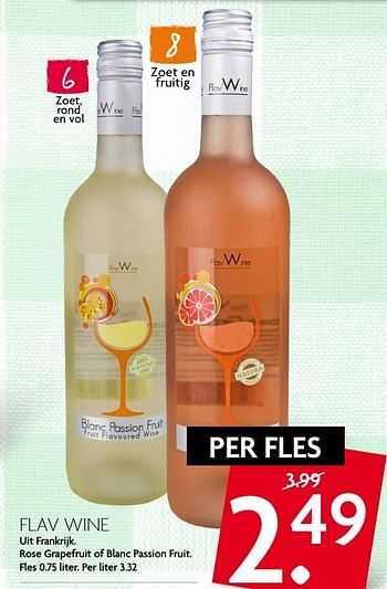 Aanbiedingen Flav wine - Witte wijnen - Geldig van 14/08/2016 tot 20/08/2016 bij Deka Markt