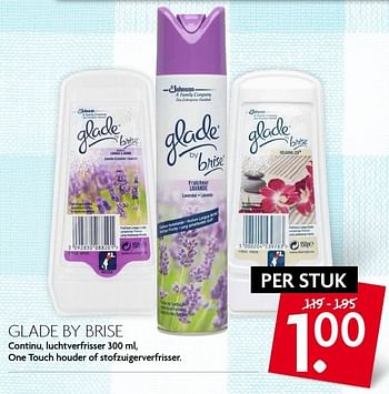 Aanbiedingen Glade by brise continu, luchtverfrisser - Glade - Geldig van 14/08/2016 tot 20/08/2016 bij Deka Markt