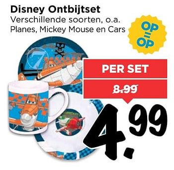 Aanbiedingen Disney ontbijtset - Disney - Geldig van 14/08/2016 tot 20/08/2016 bij Vomar