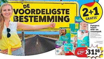 Aanbiedingen Reuzenpak active fit - Pampers - Geldig van 09/08/2016 tot 21/08/2016 bij Kruidvat