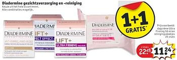 Aanbiedingen Dagcrème ultra firming en reinigingsdoekjes - Diadermine - Geldig van 09/08/2016 tot 21/08/2016 bij Kruidvat