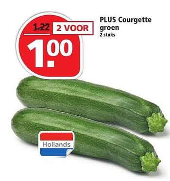 Aanbiedingen Plus courgette groen - Huismerk - Plus - Geldig van 14/08/2016 tot 20/08/2016 bij Plus