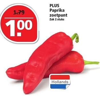 Aanbiedingen Plus paprika zoetpunt - Huismerk - Plus - Geldig van 14/08/2016 tot 20/08/2016 bij Plus