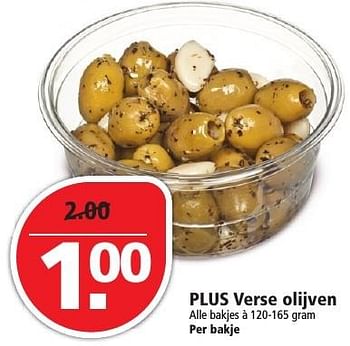 Aanbiedingen Plus verse olijven - Huismerk - Plus - Geldig van 14/08/2016 tot 20/08/2016 bij Plus