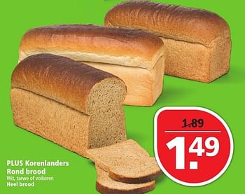 Aanbiedingen Plus korenlanders rond brood - Korenlanders - Geldig van 14/08/2016 tot 20/08/2016 bij Plus