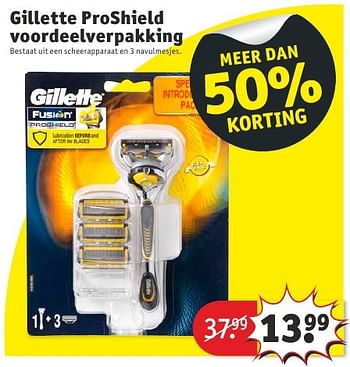 Aanbiedingen Gillette proshield voordeelverpakking - Gillette - Geldig van 09/08/2016 tot 21/08/2016 bij Kruidvat