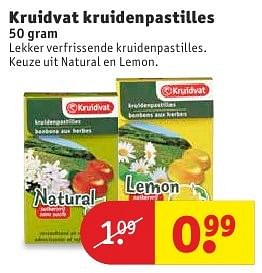 Aanbiedingen Kruidvat kruidenpastilles - Huismerk - Kruidvat - Geldig van 09/08/2016 tot 21/08/2016 bij Kruidvat