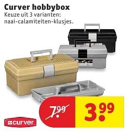 Aanbiedingen Curver hobbybox - Curver - Geldig van 09/08/2016 tot 21/08/2016 bij Kruidvat