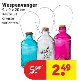 Aanbiedingen Wespenvanger - Huismerk - Kruidvat - Geldig van 09/08/2016 tot 21/08/2016 bij Kruidvat