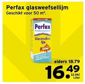 Aanbiedingen Perfax glasweefsellijm - Perfax - Geldig van 15/08/2016 tot 21/08/2016 bij Gamma