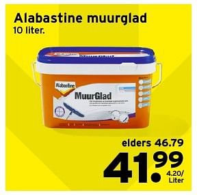 Aanbiedingen Alabastine muurglad - Alabastine - Geldig van 15/08/2016 tot 21/08/2016 bij Gamma