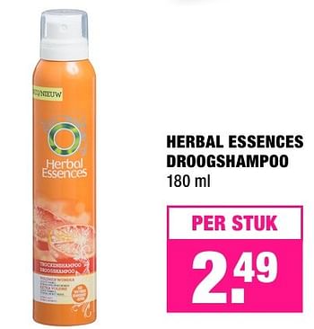 Aanbiedingen Herbal essences droogshampoo - Herbal Essences - Geldig van 15/08/2016 tot 28/08/2016 bij Big Bazar