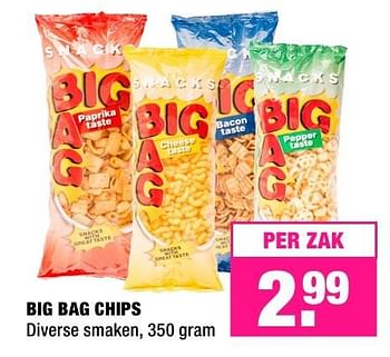 Aanbiedingen Big bag chips - Big Bag - Geldig van 15/08/2016 tot 28/08/2016 bij Big Bazar