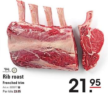 Aanbiedingen Rib roast frenched trim - Kaldenberg - Geldig van 04/08/2016 tot 22/08/2016 bij Sligro