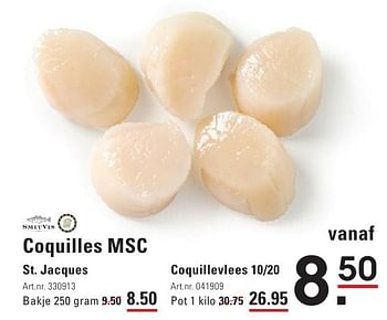 Aanbiedingen Coquilles msc - Smit Vis - Geldig van 04/08/2016 tot 22/08/2016 bij Sligro