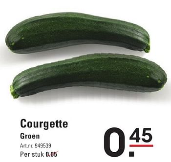 Aanbiedingen Courgette groen - Huismerk - Sligro - Geldig van 04/08/2016 tot 22/08/2016 bij Sligro