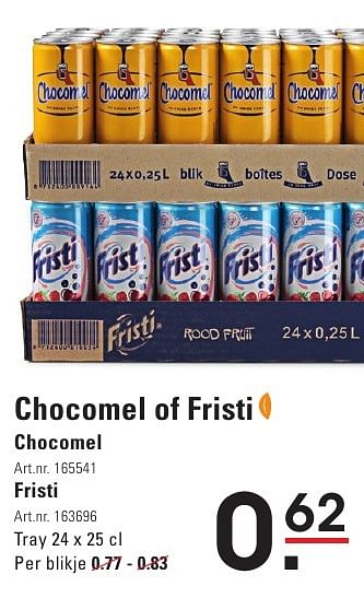 Aanbiedingen Chocomel of fristi chocomel fristi - Chocomel - Geldig van 04/08/2016 tot 22/08/2016 bij Sligro