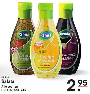 Aanbiedingen Remia salata - Remia - Geldig van 04/08/2016 tot 22/08/2016 bij Sligro