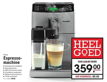 Aanbiedingen Philips espressomachine - Philips - Geldig van 04/08/2016 tot 22/08/2016 bij Sligro