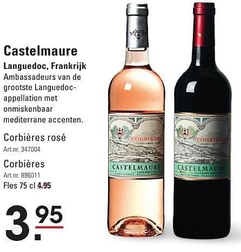 Aanbiedingen Castelmaure languedoc, frankrijk - Rosé wijnen - Geldig van 04/08/2016 tot 22/08/2016 bij Sligro