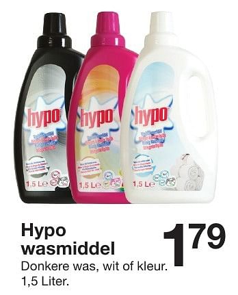 Aanbiedingen Hypo wasmiddel - Hypo - Geldig van 20/08/2016 tot 31/12/2016 bij Zeeman