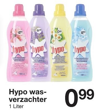 Aanbiedingen Hypo wasverzachter - Hypo - Geldig van 20/08/2016 tot 31/12/2016 bij Zeeman