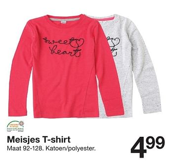 Aanbiedingen Meisjes t-shirt - Huismerk - Zeeman  - Geldig van 20/08/2016 tot 02/09/2016 bij Zeeman