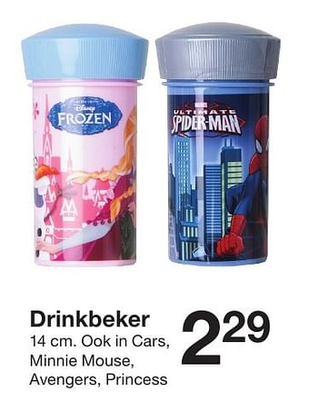 Aanbiedingen Drinkbeker - Huismerk - Zeeman  - Geldig van 20/08/2016 tot 02/09/2016 bij Zeeman