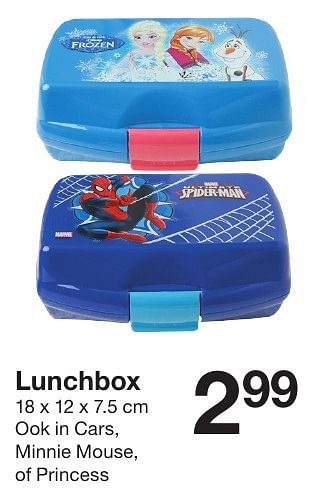 Aanbiedingen Lunchbox - Huismerk - Zeeman  - Geldig van 20/08/2016 tot 02/09/2016 bij Zeeman