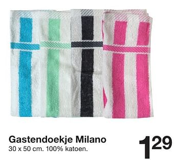 Aanbiedingen Gastendoekje milano - Huismerk - Zeeman  - Geldig van 20/08/2016 tot 31/12/2016 bij Zeeman