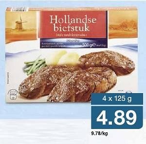 Aanbiedingen Hollandse biefstuk - Huismerk - Aldi - Geldig van 17/08/2016 tot 23/08/2016 bij Aldi