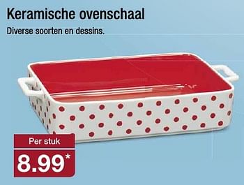 Aanbiedingen Keramische ovenschaal diverse soorten en dessins - Huismerk - Aldi - Geldig van 17/08/2016 tot 23/08/2016 bij Aldi